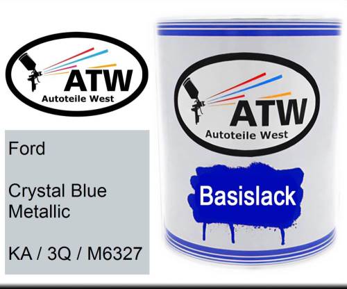 Ford, Crystal Blue Metallic, KA / 3Q / M6327: 1L Lackdose, von ATW Autoteile West.